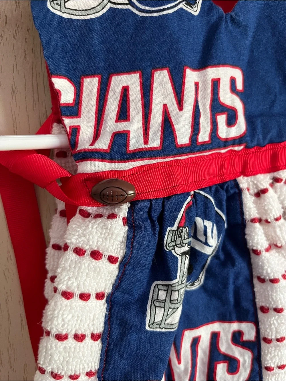 Handmade GIANTS Oven Towel Dress Football Fan